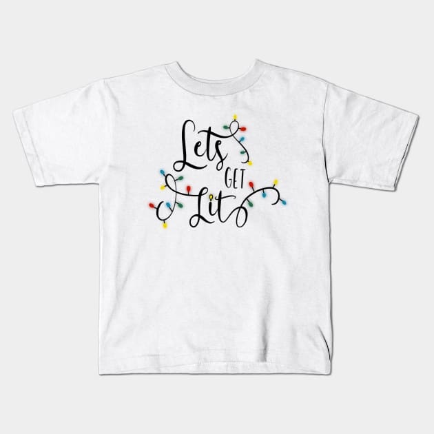 christmas lights Kids T-Shirt by nicolecella98